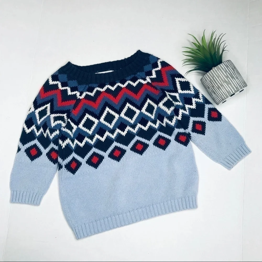 OLD Navy Toddler Girl Fair Isle Christmas Sweater
